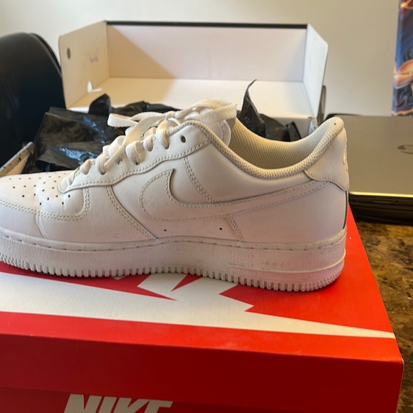 All white Air Force 1s - Picture 1 of 4